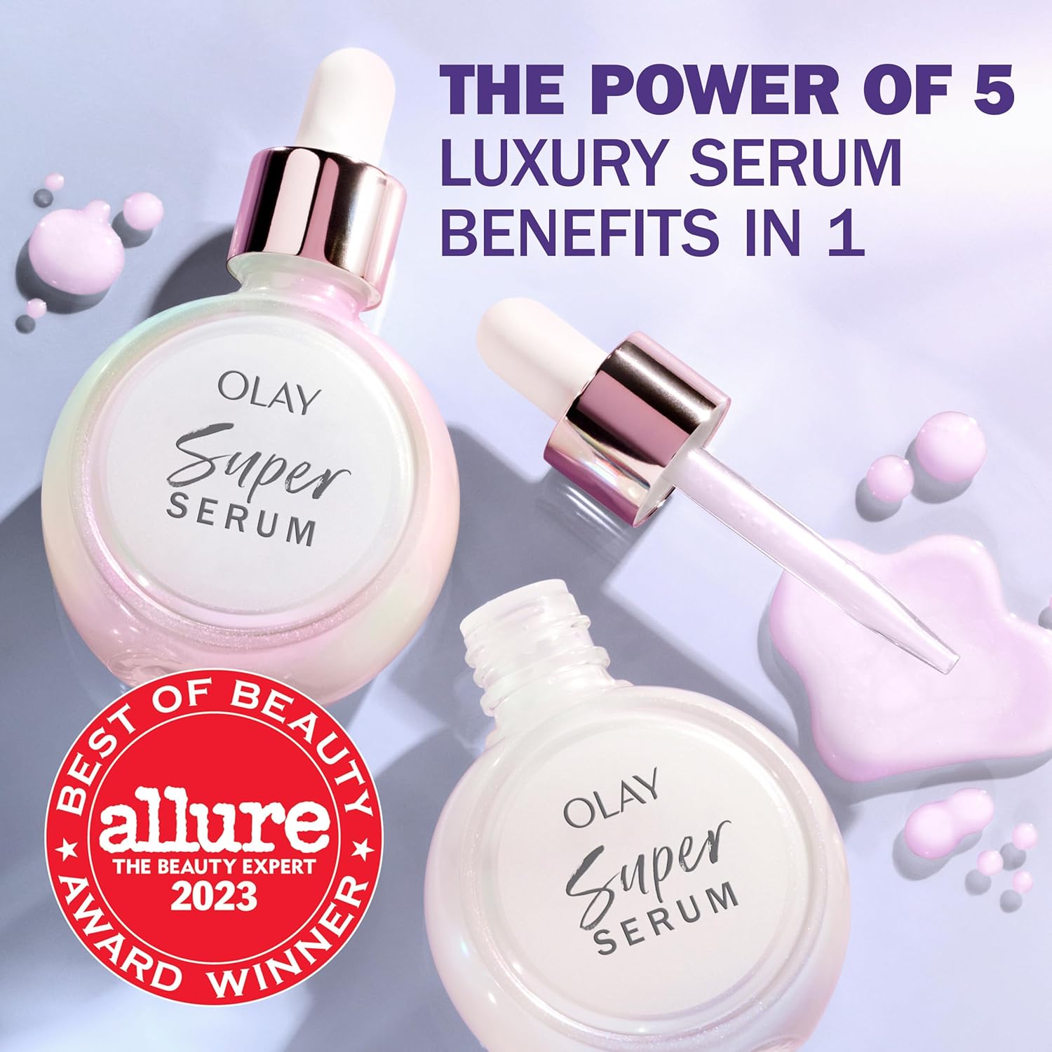 Olay Super Serum 1.0 oz with Niacinamide, Vitamin C, Collagen Peptide, AHA, and Vitamin E