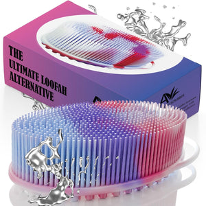 Avilana Silicone Body Scrubber – Dual-Sided Exfoliator for Men & Women, Gentle Loofah Alternative, Easy-to-Clean Silicone Shower Scrubber