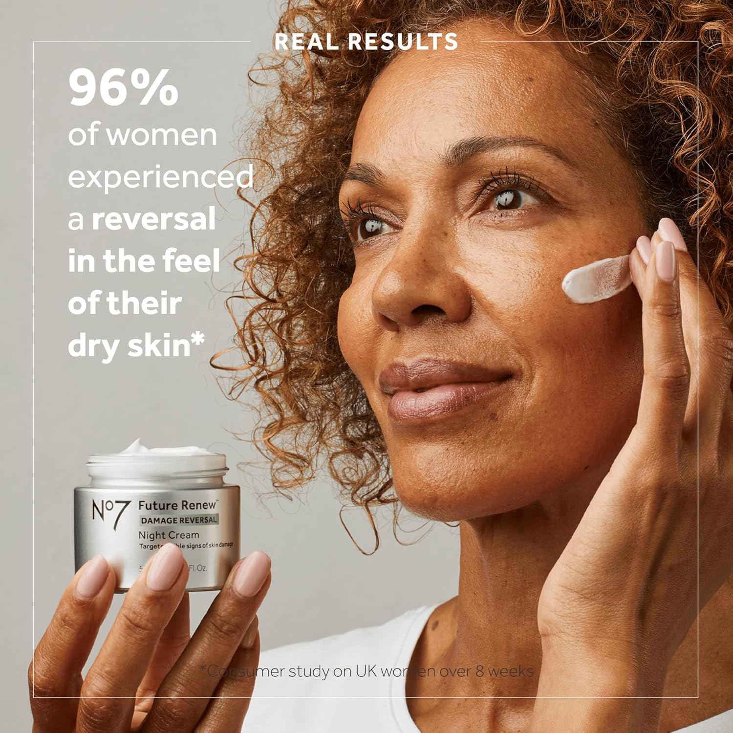 No7 Future Renew Damage Reversal Night Cream - Hydrating Face Moisturizer & Firming Cream to Reverse Visible Signs of Skin Damage - Dermatologist Approved and Suitable for Sensitive Skin (1.69 Fl Oz)