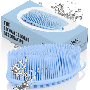 Avilana Silicone Body Scrubber – Dual-Sided Exfoliator for Men & Women, Gentle Loofah Alternative, Easy-to-Clean Silicone Shower Scrubber