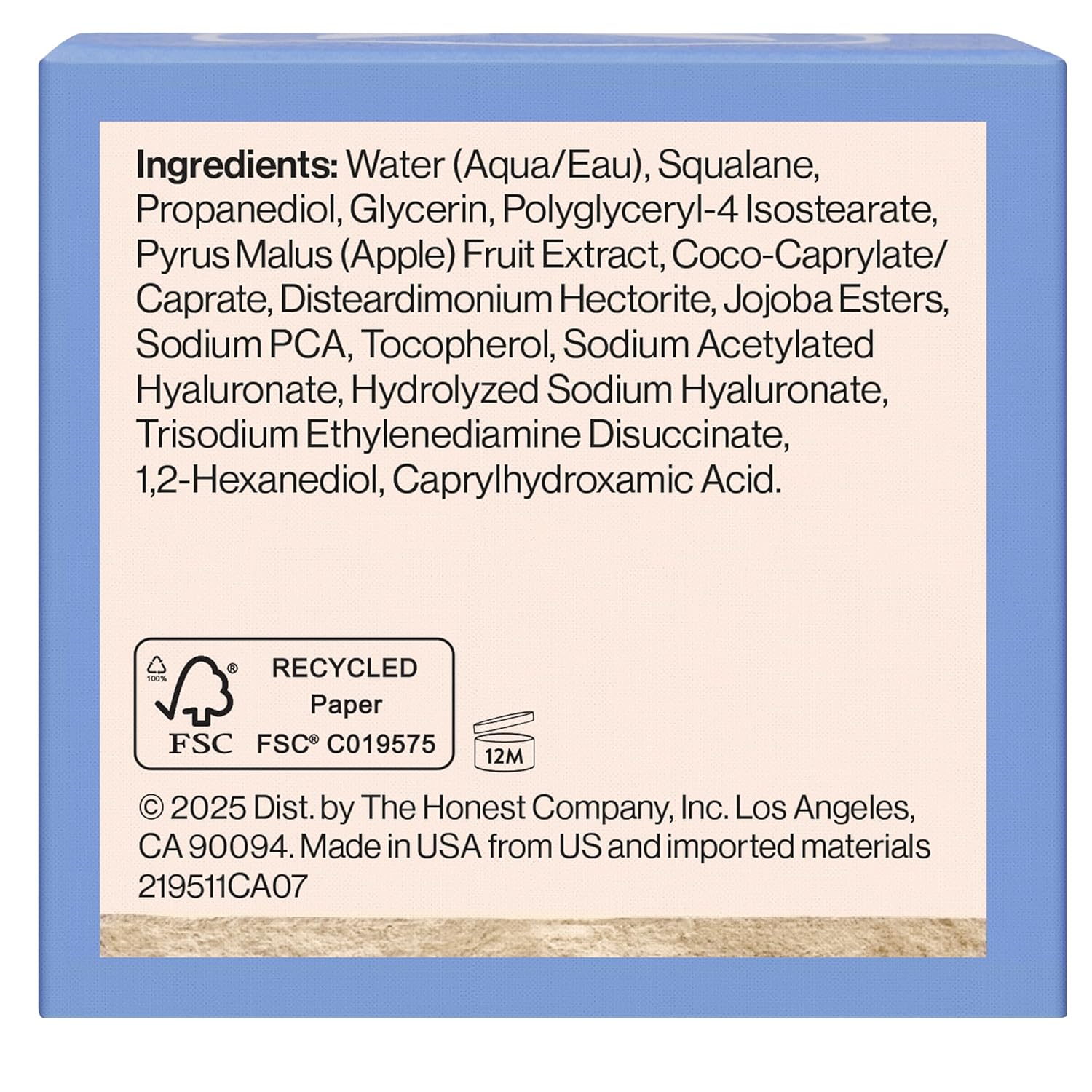 Honest Beauty Hydrogel Cream with Hyaluronic Acid, Jojoba, + Squalane | Oil Free, Lightweight, Moisturizing | EWG Verified, Vegan + Cruelty Free | 1.7 fl oz