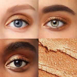 Julep Eyeshadow 101 Crème-to-Powder Eyeshadow Stick Duo + When Pencil Met Gel Sharpenable Multi-Use Longwear Eyeliner Pencil, 3pc Set - Bronze Shimmer, Soft Black & Marmalade Shimmer