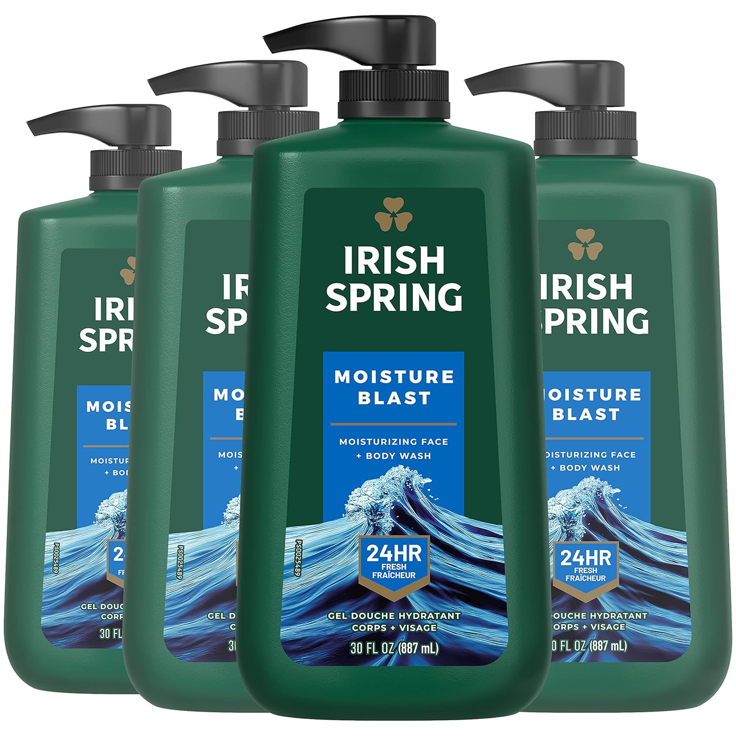 Irish Spring Original Clean Body Wash, 30 Oz Pump (Pack of 4)
