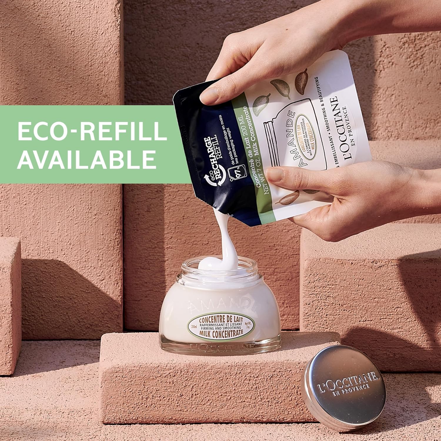 L'Occitane Almond Milk Concentrate, 48 Hour Hydration*, Moisturizes, Firms & Smooths Skin with Almond Milk & Oil, Clean Skincare, Non-Greasy, Vegan