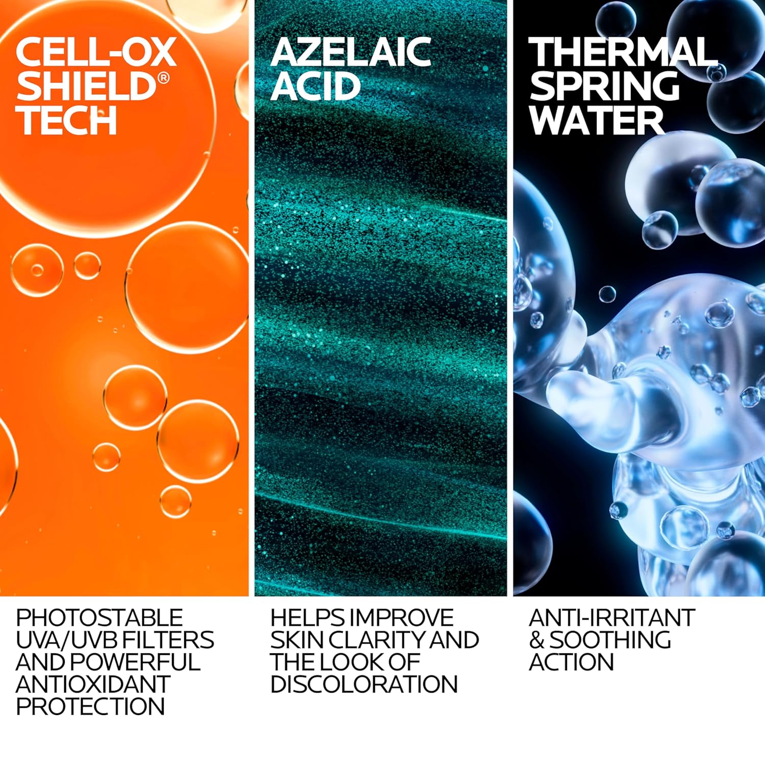 La Roche Posay Anthelios UV Sunscreen SPF 50, Daily Sunscreen for Face in 3 Formulas, UV Tone with Niacinamide, UV Hydra with Hyaluronic Acid, UV Clear with Azelaic Acid, Broad Spectrum Invisible SPF