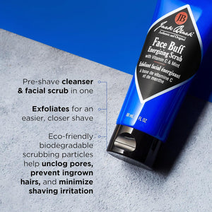 Jack Black Face Buff Energizing Scrub - Mens Face Wash & Pre Shave Scrub, Face Cleanser for Men, Pre Shave for Men, Mens Facial Cleanser, Mens Face Scrub, Exfoliating Face Wash, Jack Black Face Scrub
