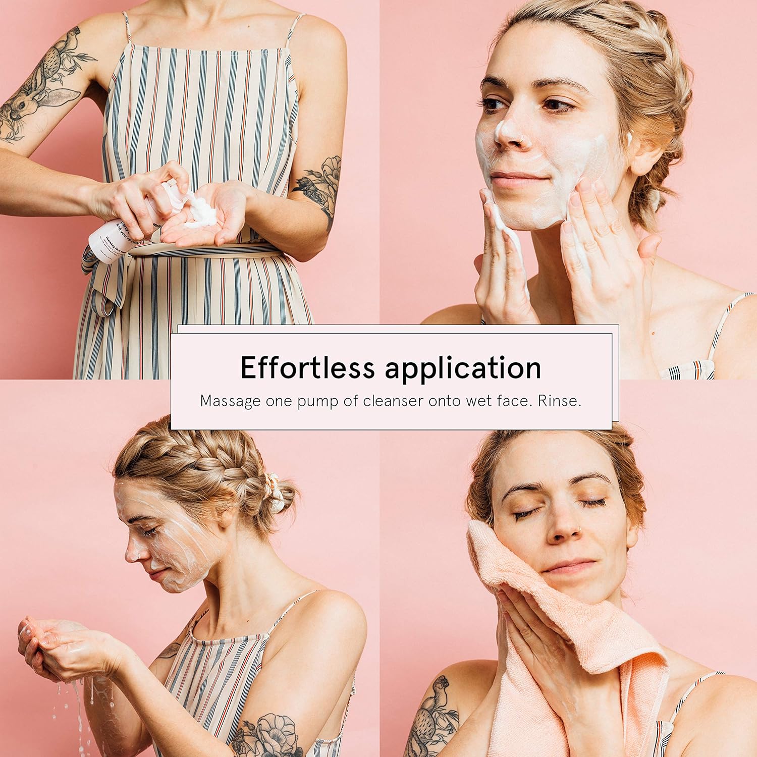 grace & stella Award Winning Hydrating Face Wash (150ml) - Gentle Foaming Facial Cleanser with Hyaluronic Acid, Rose Water, Aloe Vera - Moisturizing Cleansing Foam for Normal to Very Dry Skin - Vegan