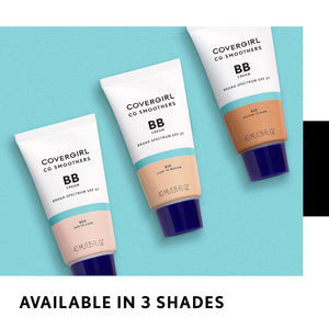 COVERGIRL Smoothers Lightweight BB Cream, 1.35 Fl Oz, Light to Medium Skin Tones, Bb Cream with SPF, Bb Cream Foundation, Improves Skin Elasticity, Blends Effortlessly with Skin Tone, Lightweight Formula